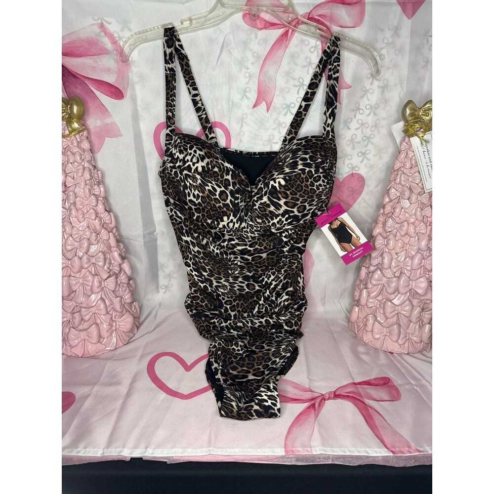 Betsey Johnson Leopard Swimsuit, X-Large